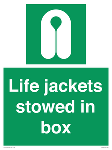 Life jackets stowed in box